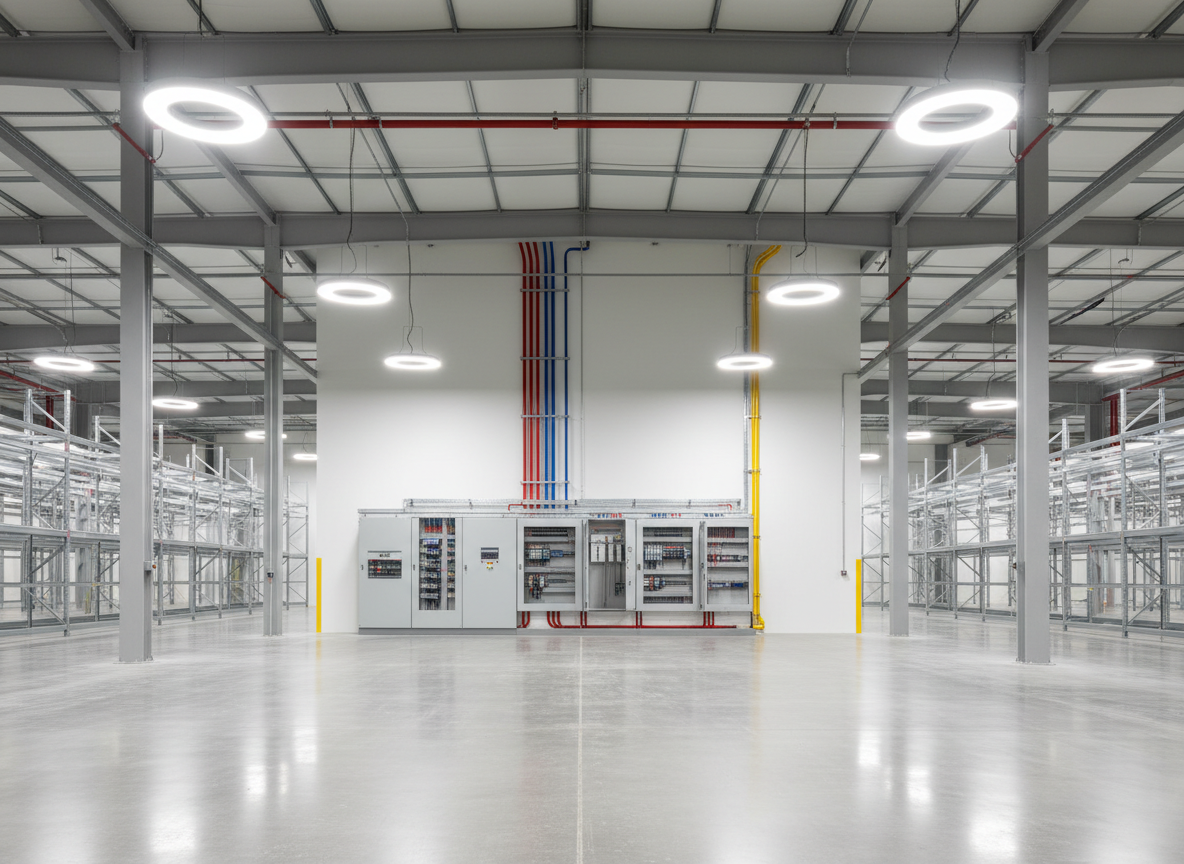 Industrial warehouse electrical and lighting upgrade